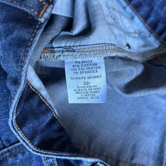 GAP always skinny jeans size 32r medium wash (G10) - Picture 6 of 8